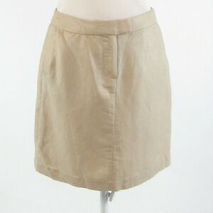 Beige CYNTHIA ROWLEY shimmery A-line skirt size 4
